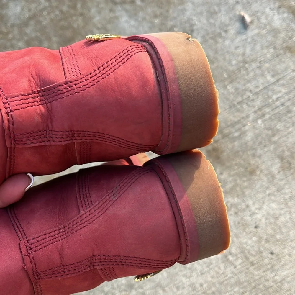 Timberland boots kids 4 burnt faded red - Picture 11 of 13